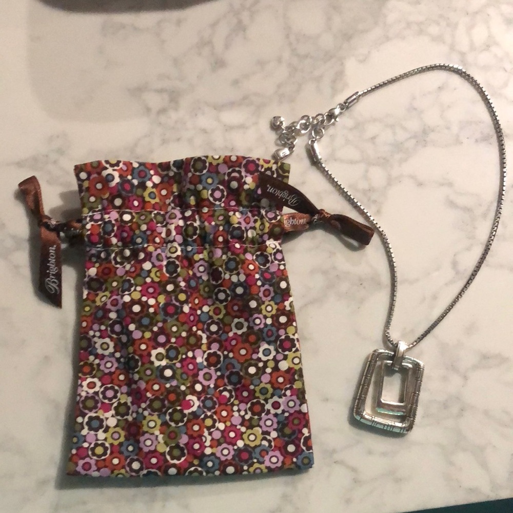 Brighton  Silver Geometric Pendant Necklace